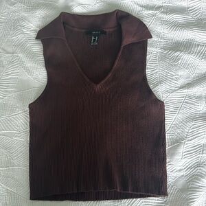 Forever 21 Brown Crop Top Sz Medium